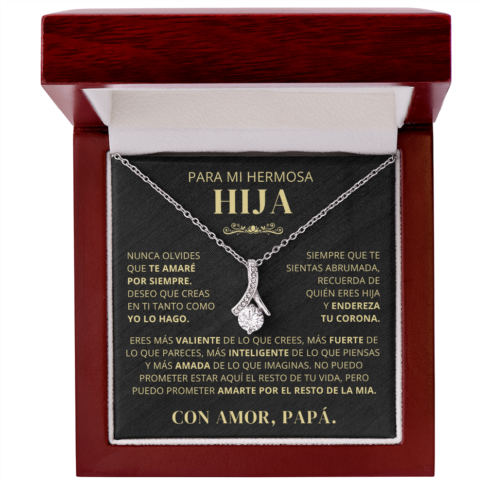 Regalo Para Hija | Eres mi mundo | Atractivo collar