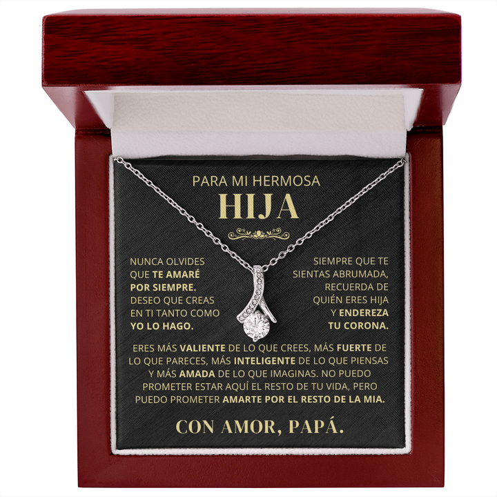 Regalo Para Hija | Eres mi mundo | Atractivo collar