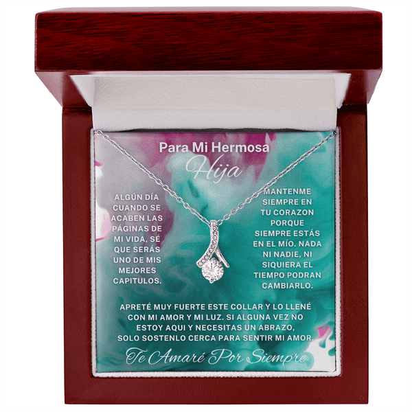 Regalo Para Hija | Mi vida cambió contigo | Atractivo collar