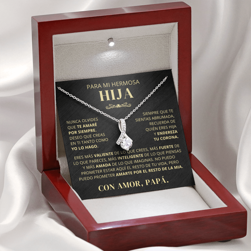 Regalo Para Hija | Eres mi mundo | Atractivo collar