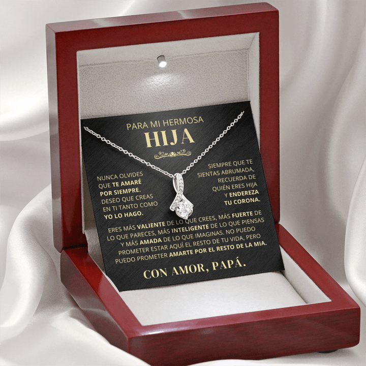 Regalo Para Hija | Eres mi mundo | Atractivo collar