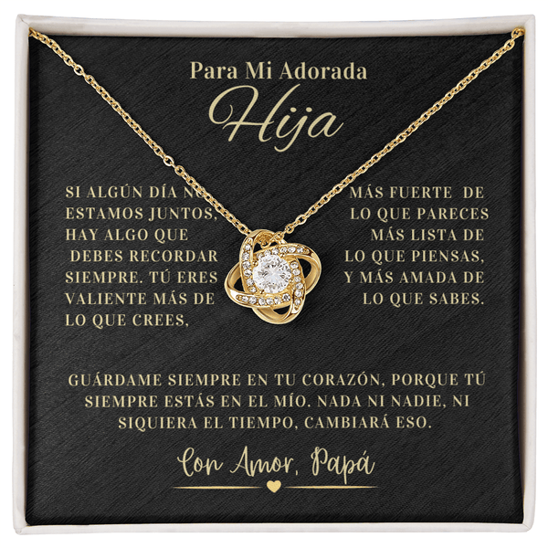 Regalo Para Hija | La joya de mi vida | Collar de nudo de amor