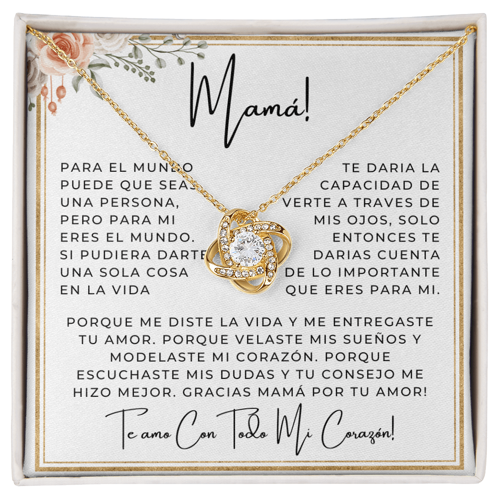 Regalo Para Madre | Te amo mamá | Collar de nudo de amor