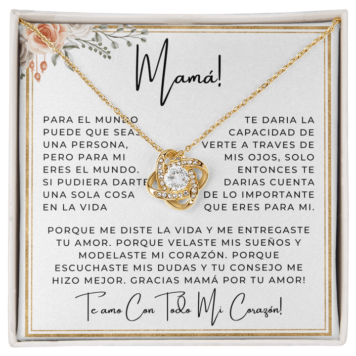 Regalo Para Madre | Te amo mamá | Collar de nudo de amor