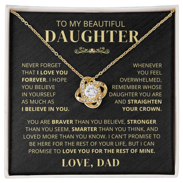 To My Beautiful Daughter From Dad - Never Forget That I Love You - LK250V2-E