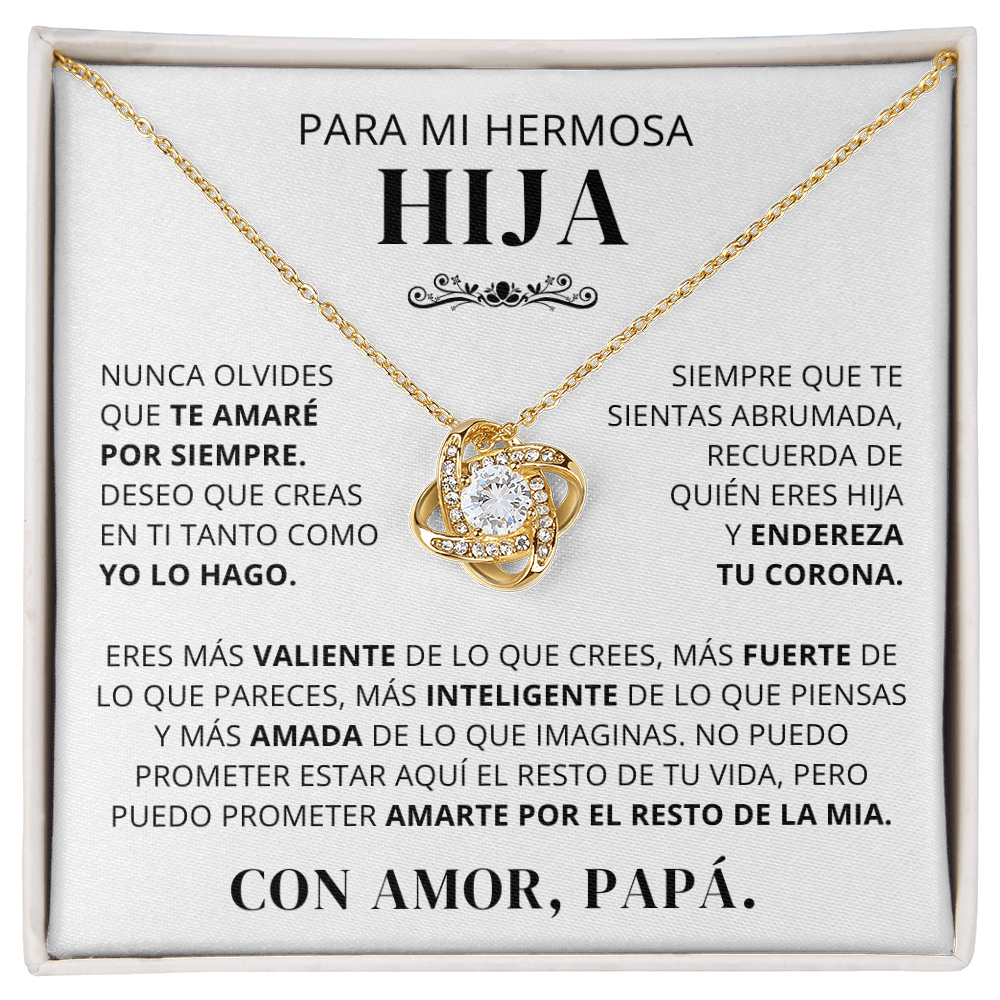 Regalo Para Hija | Siempre serás mi niña | Collar de nudo de amor