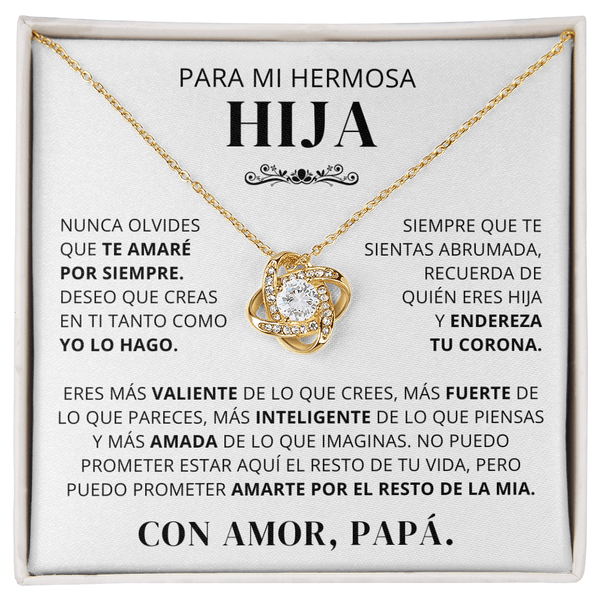 Regalo Para Hija | Siempre serás mi niña | Collar de nudo de amor