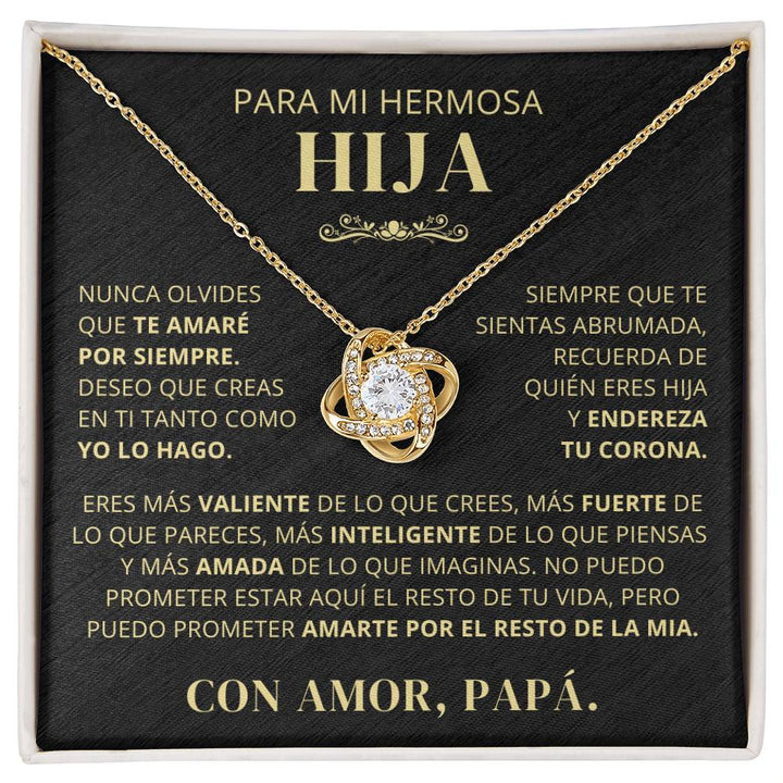 Regalo Para Hija | Te amo hija | Collar de nudo de amor