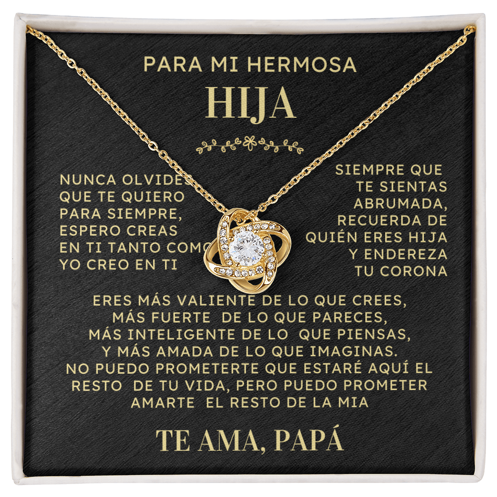 Regalo Para Hija | Contigo todo es mejor | Collar de nudo de amor