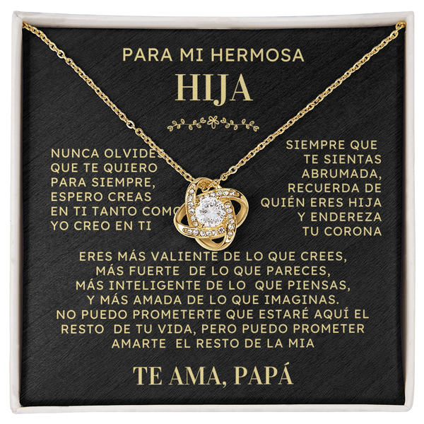 Regalo Para Hija | Contigo todo es mejor | Collar de nudo de amor