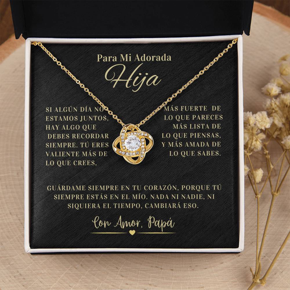 Regalo Para Hija | La joya de mi vida | Collar de nudo de amor