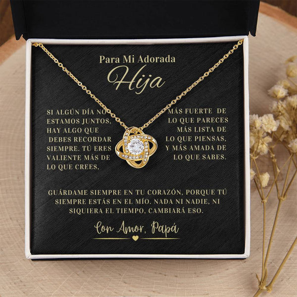 Regalo Para Hija | La joya de mi vida | Collar de nudo de amor