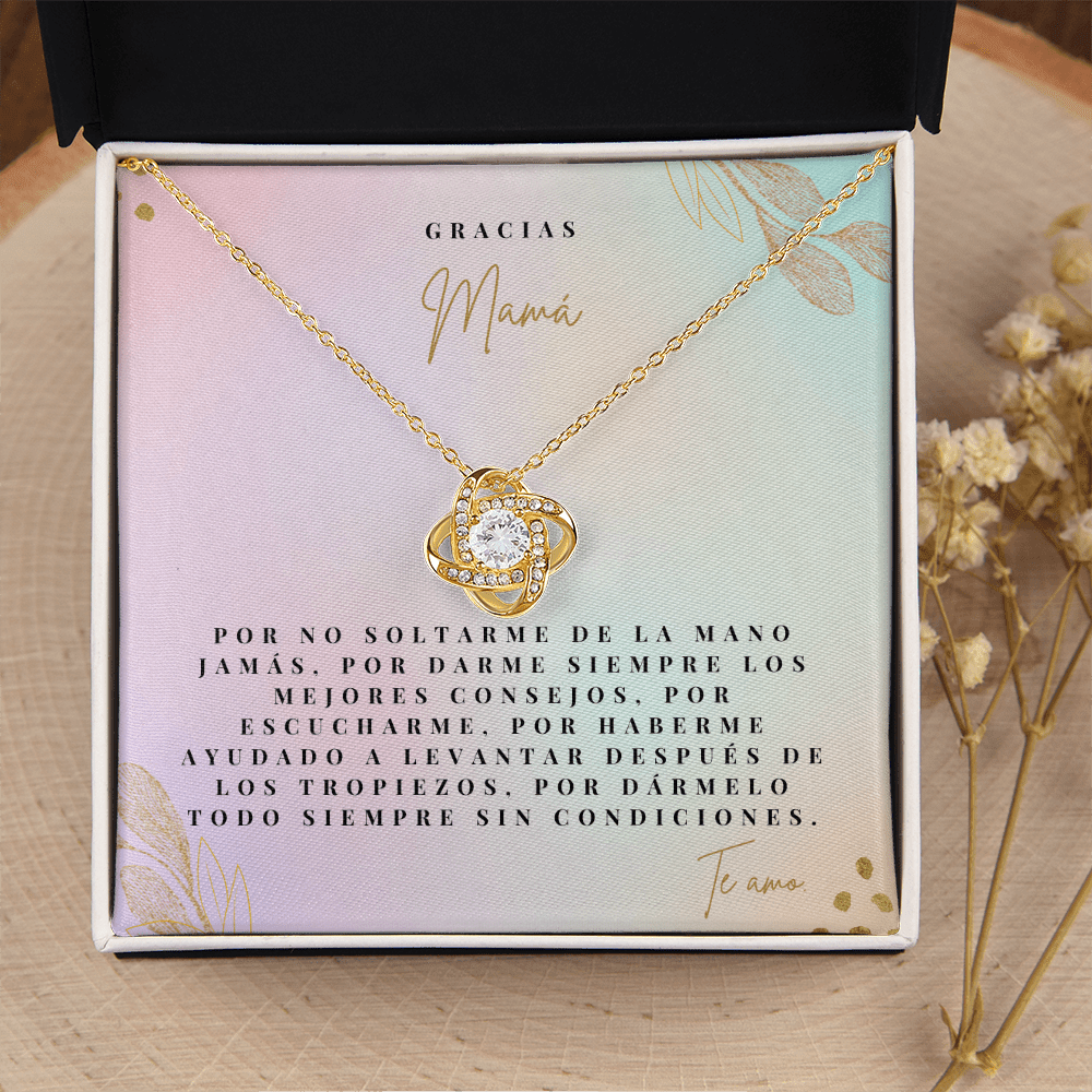Regalo Para Madre | Gracias Mamá | Collar de nudo de amor