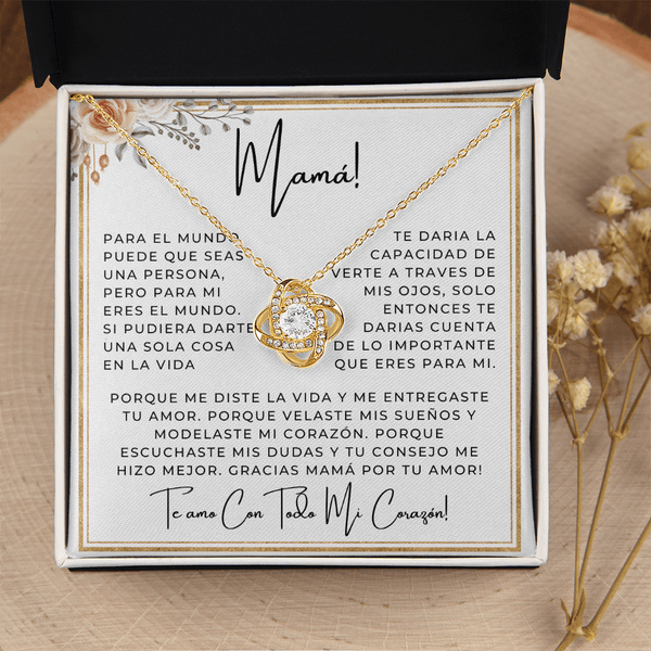 Regalo Para Madre | Te amo mamá | Collar de nudo de amor