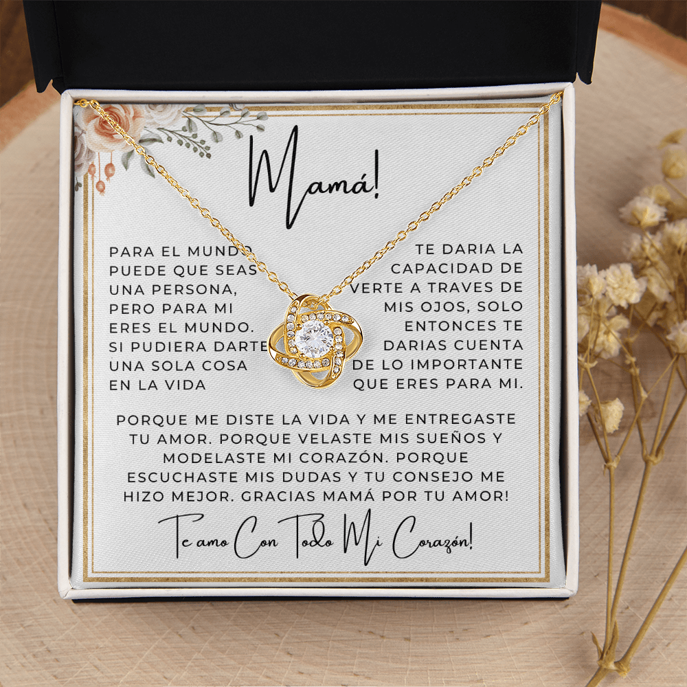 Regalo Para Madre | Te amo mamá | Collar de nudo de amor