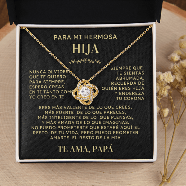 Regalo Para Hija | Contigo todo es mejor | Collar de nudo de amor
