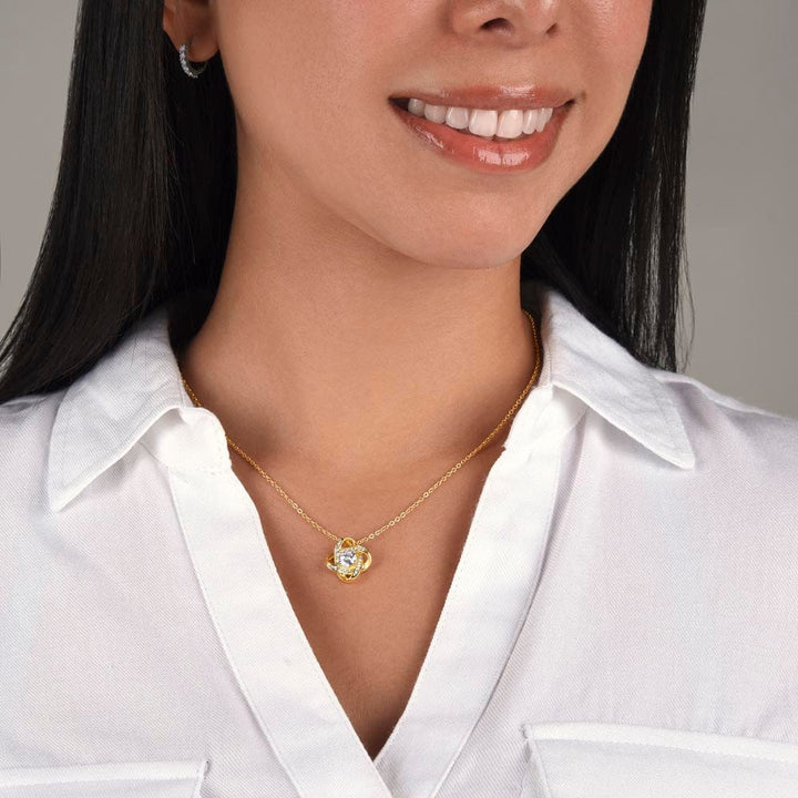 Regalo Para Hija | Contigo todo es mejor | Collar de nudo de amor