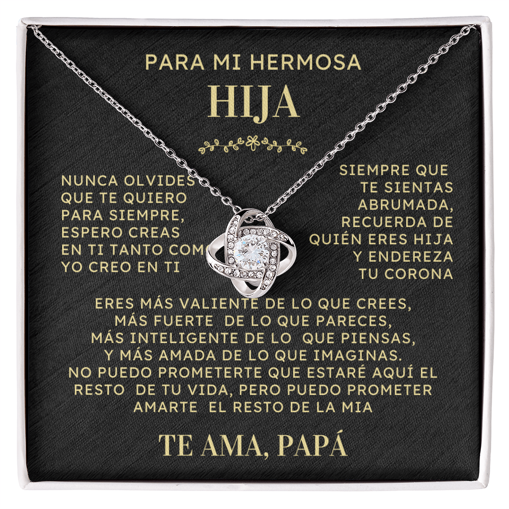 Regalo Para Hija | Contigo todo es mejor | Collar de nudo de amor