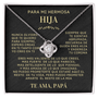 Regalo Para Hija | Contigo todo es mejor | Collar de nudo de amor