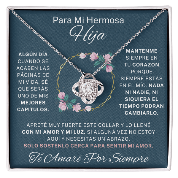 Regalo Para Hija | Eres mi mayor orgullo | Collar de nudo de amor