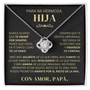 Regalo para hija | Eres mi todo| Collar con nudo de amor