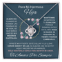 Regalo Para Hija | Contigo todo es mejor | Collar de nudo de amor