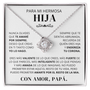 Regalo Para Hija | Siempre serás mi niña | Collar de nudo de amor