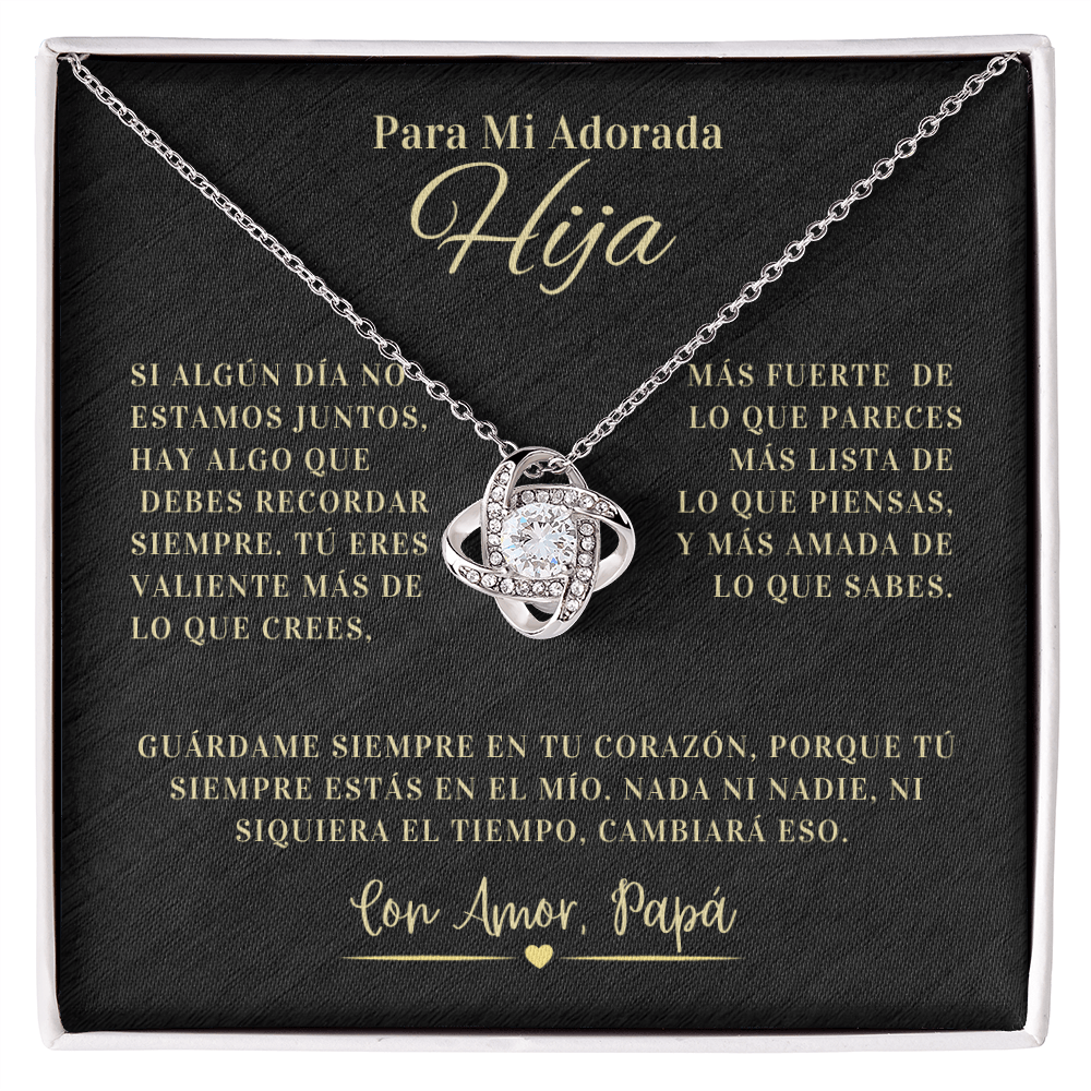 Regalo Para Hija | La joya de mi vida | Collar de nudo de amor