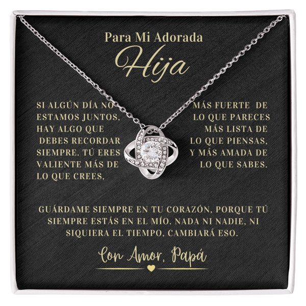 Regalo Para Hija | La joya de mi vida | Collar de nudo de amor