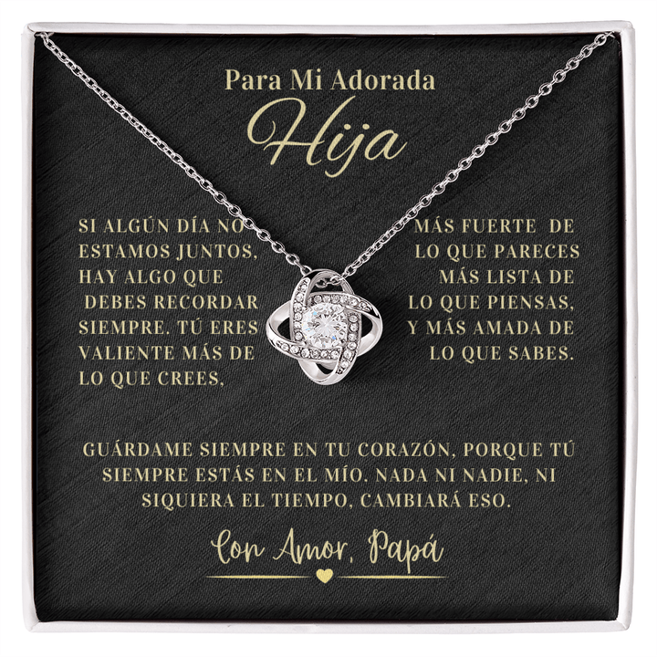 Regalo Para Hija | La joya de mi vida | Collar de nudo de amor