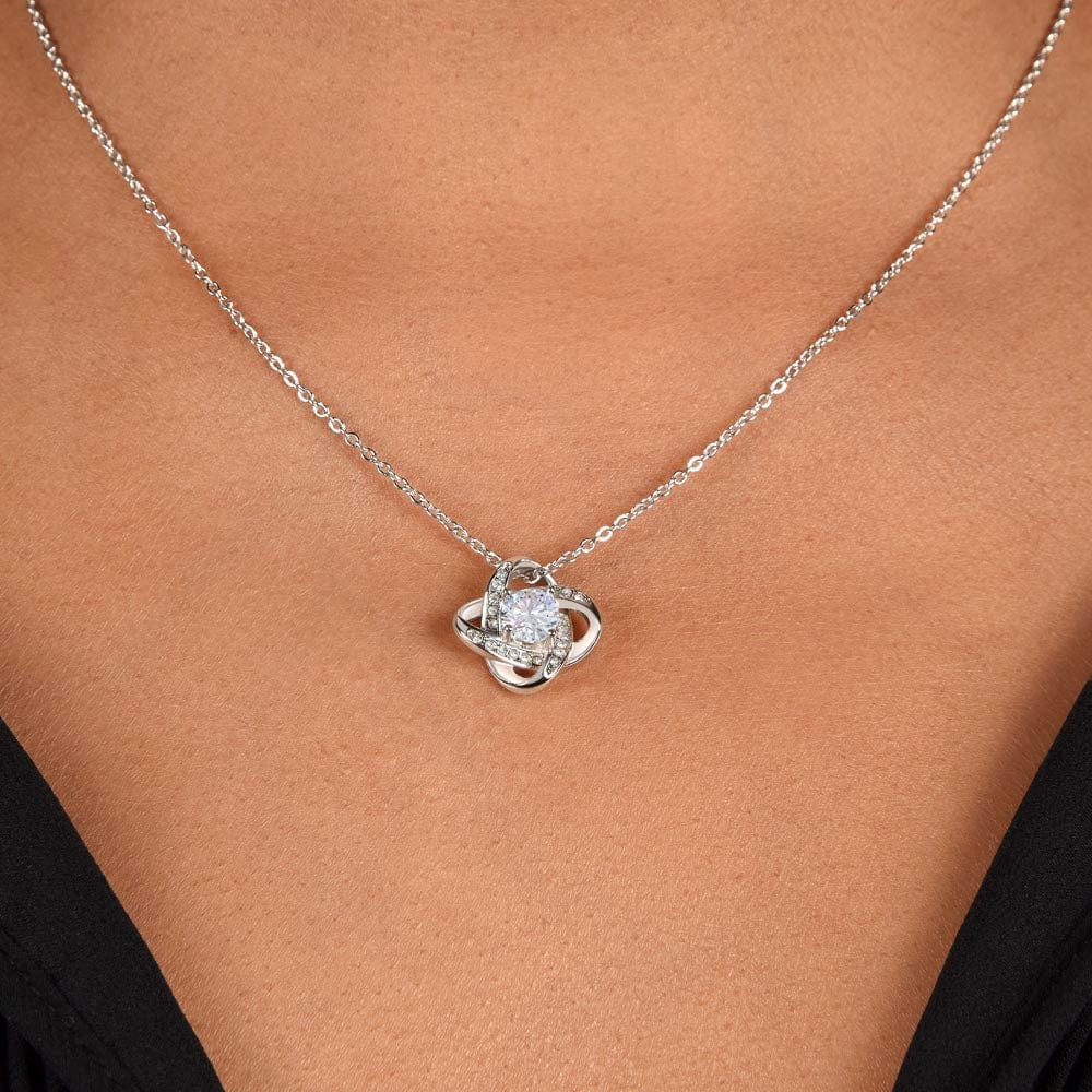 Regalo Para Hija | Contigo todo es mejor | Collar de nudo de amor