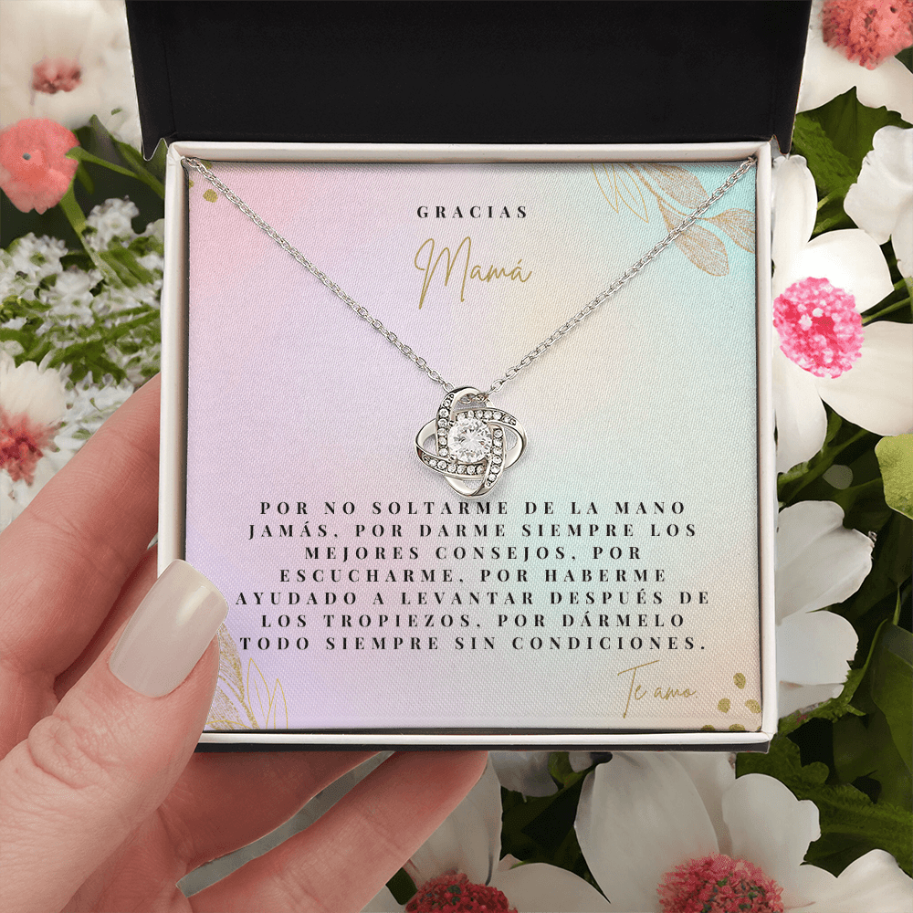 Regalo Para Madre | Gracias Mamá | Collar de nudo de amor