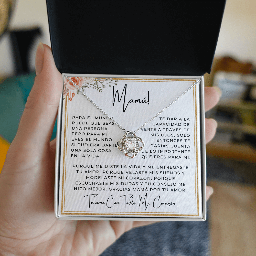 Regalo Para Madre | Te amo mamá | Collar de nudo de amor