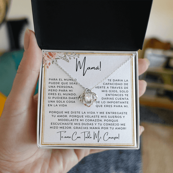 Regalo Para Madre | Te amo mamá | Collar de nudo de amor
