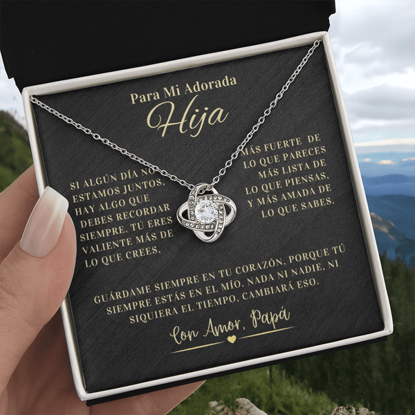 Regalo Para Hija | La joya de mi vida | Collar de nudo de amor