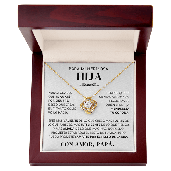Regalo Para Hija | Siempre serás mi niña | Collar de nudo de amor