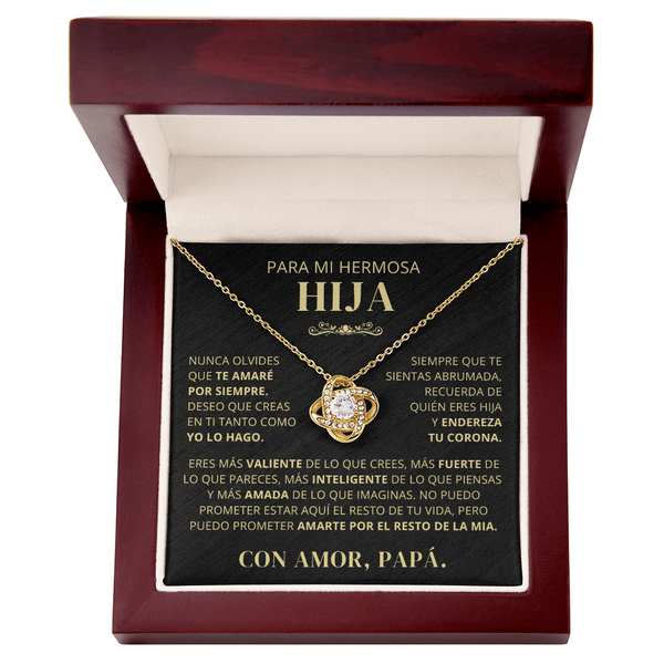 Regalo para hija | Eres mi todo| Collar con nudo de amor