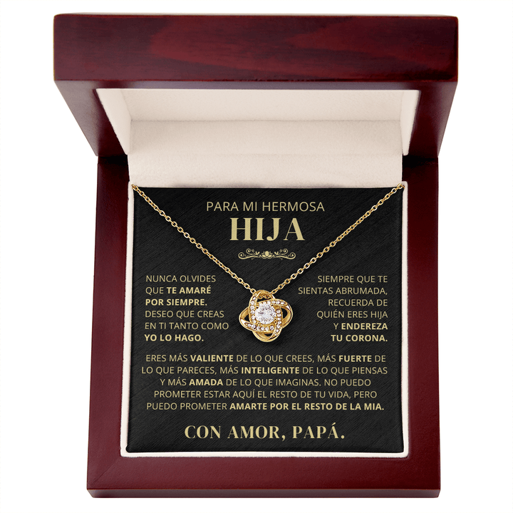 Regalo para hija | Eres mi todo| Collar con nudo de amor