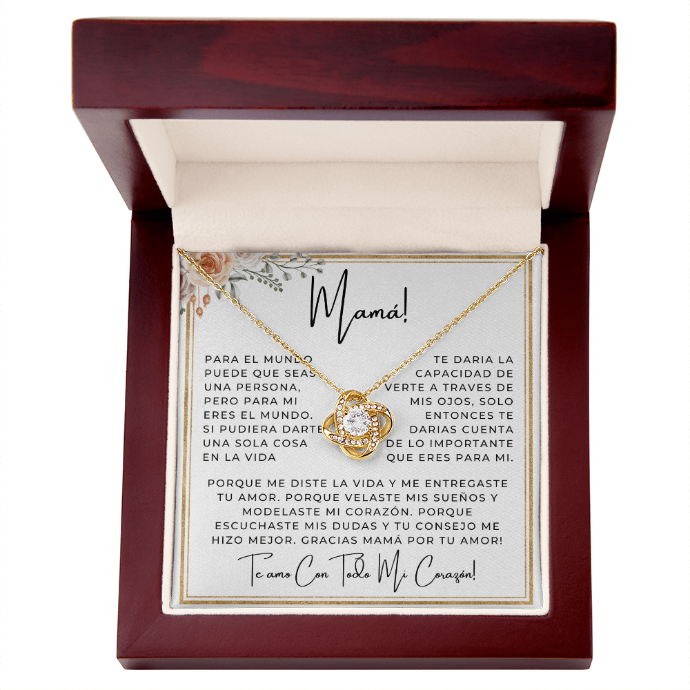 Regalo Para Madre | Te amo mamá | Collar de nudo de amor