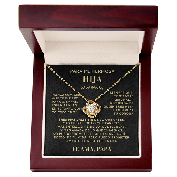 Regalo Para Hija | Contigo todo es mejor | Collar de nudo de amor