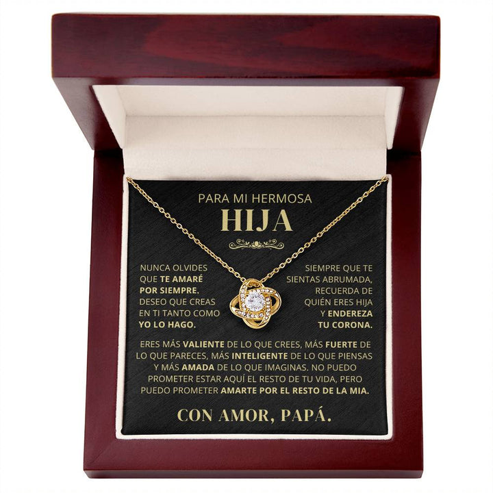 Regalo Para Hija | Te amo hija | Collar de nudo de amor
