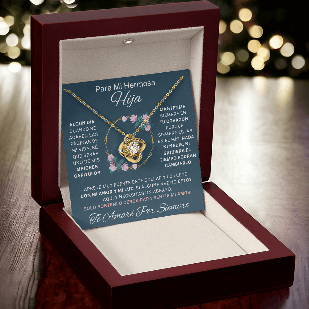 Regalo Para Hija | Eres mi mayor orgullo | Collar de nudo de amor