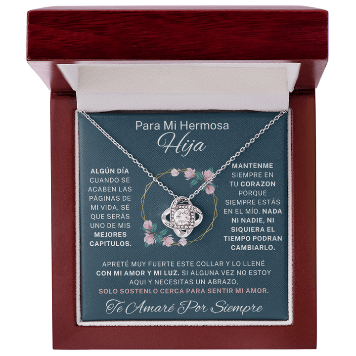 Regalo Para Hija | Eres mi mayor orgullo | Collar de nudo de amor