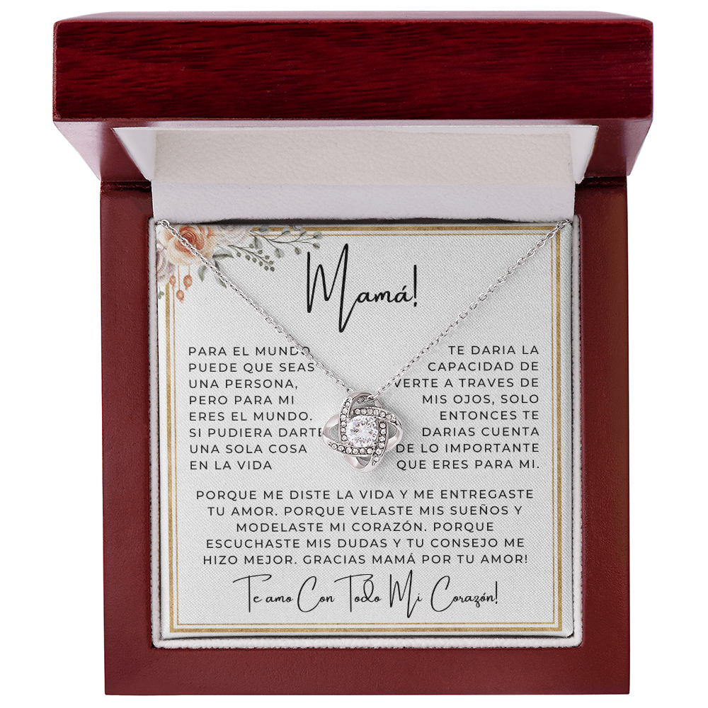 Regalo Para Madre | Te amo mamá | Collar de nudo de amor
