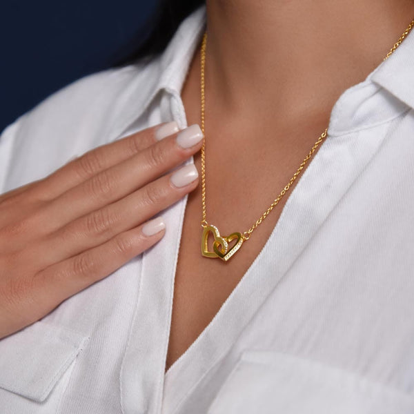 Regalo para hija | Mi hermosa | Collar de corazones entrelazados