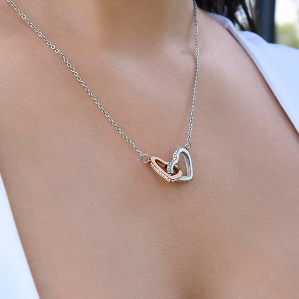 Regalo para hija | Mi pedacito de cielo | Collar de corazones entrelazados