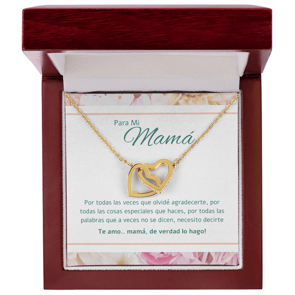 Regalo Para Madre | Gracias por darme la vida | Collar de corazones entrelazados