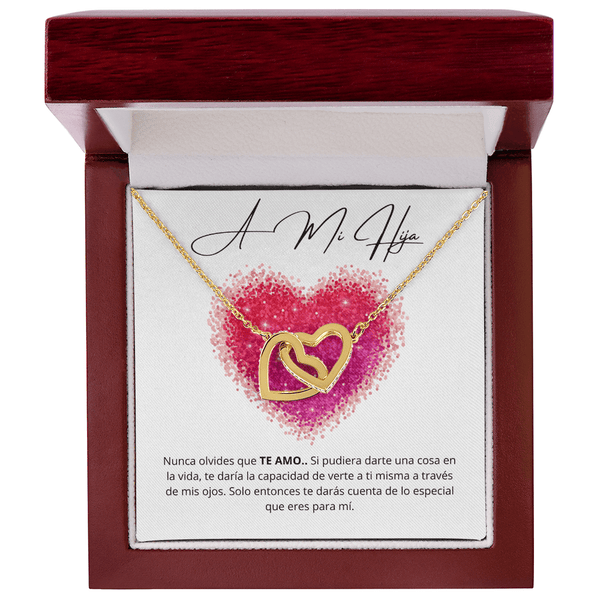 Regalo para hija | Mi pedacito de cielo | Collar de corazones entrelazados