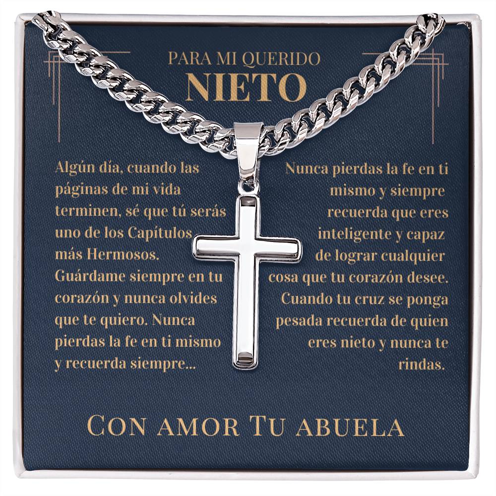 Regalo Para Nieto | Nunca pierdas la fe | Collar de cruz