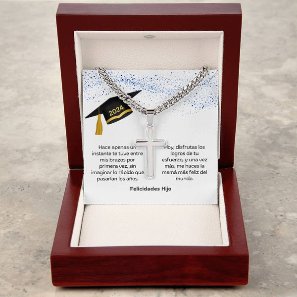 Regalo Para Hijo | Graduación - Un nuevo capítulo comienza | Collar con cruz